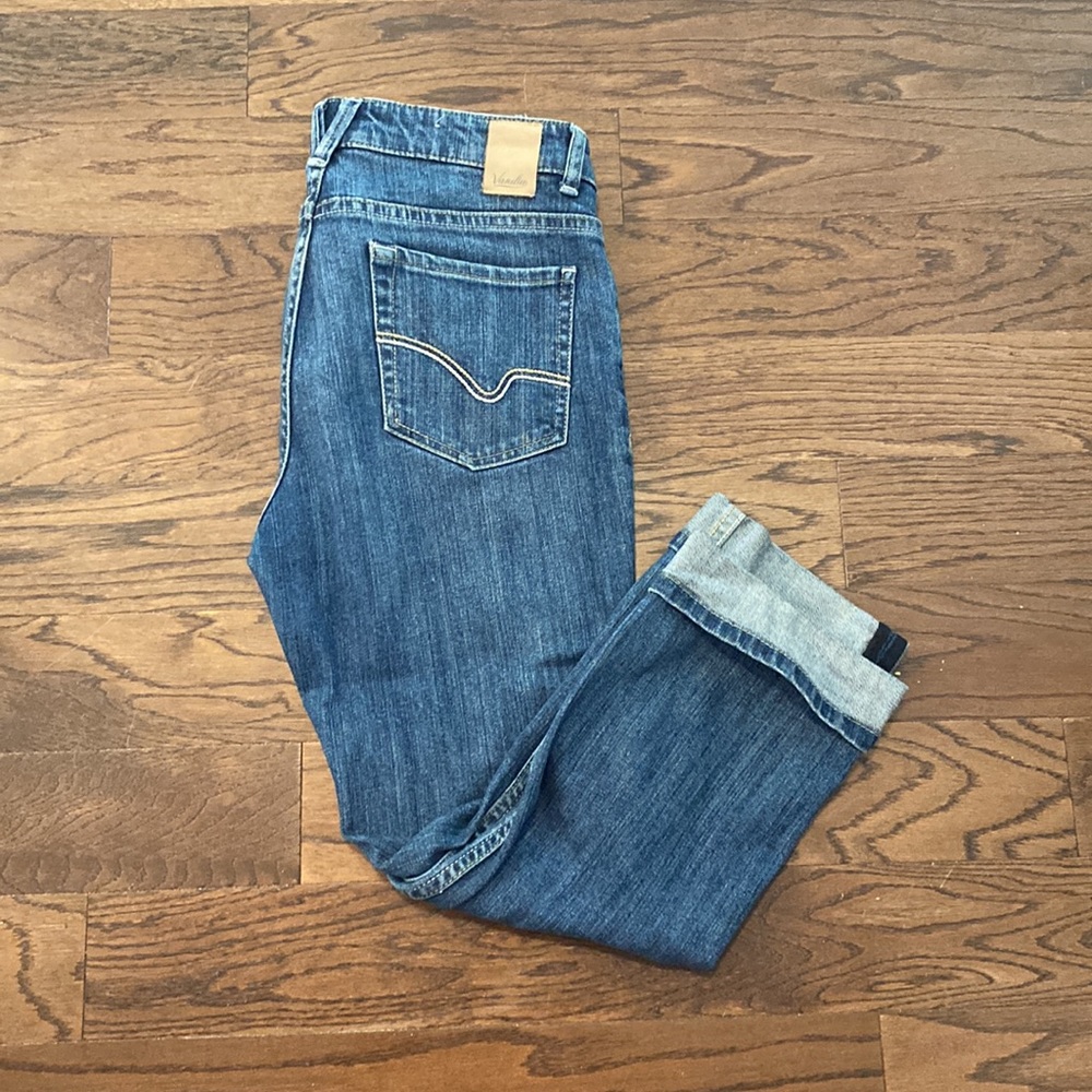VANILIA JEANS - Marylin fits blue fashed denim straight size cropped size 6